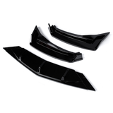 3Pcs Glossy Black Car Front Bumper Lip Body Kit Spoiler Diffuser Bumper Lip Deflector Lips Protector Cover for VW for Passat B8 2017-2019