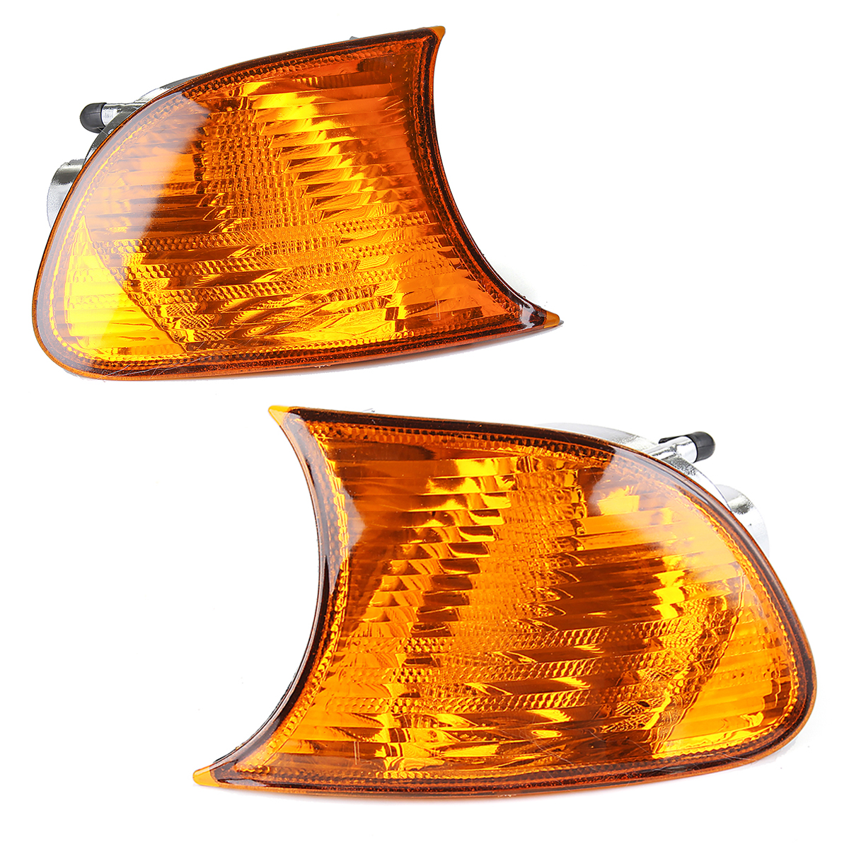 Front Parking Side Corner Light Cover Amber Shell Left/Right for BMW E46 3 Series M3 - Auto GoShop