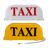 Universal 26Cm TAXI Cab Sign Car Magnetic Lamp Roof Top Topper Light Waterproof Yellow - Auto GoShop