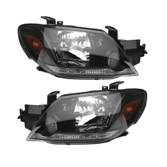 Pair Left + Right Front Head Light Lamp LED Headlights for Mitsubishi Outlander 2003-2006