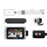 3 Inch Wifi 1080P+1080P FHD Motorcycle DVR Dual Dash Camera Front Rear View Waterproof GPS Driving Video Recorder