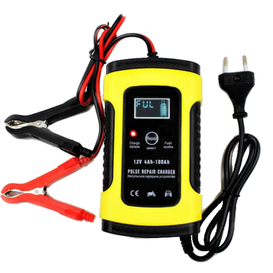 FOXSUR 12V 5A Pulse Repair LCD Battery Charger for Car Motorcycle Agm Gel Wet Lead Acid Battery