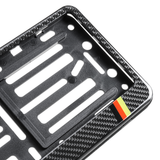 2PCS Real Carbon Fiber Euro/Uk Car Licence Number Plate Surround Holder Frame