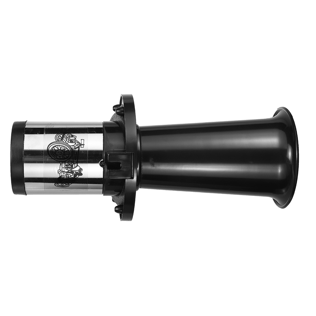 12V 110Db Electirc Air Horn Vintage Classical Model T Style Old School Black for Truck Car Motorcycle Boat