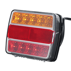 2Pcs Magnetic Trailer Tail Lights Stop Indicator License Plate Lamp Waterproof 12V 16LED