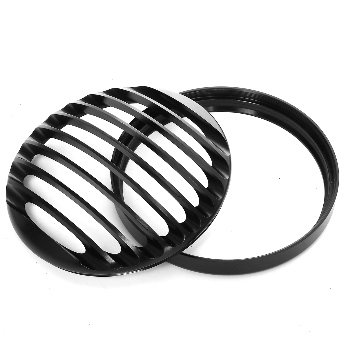 5.75 Inch Headlight Cover Light Grill Guard Black Universal for Cafe Racer Chopper