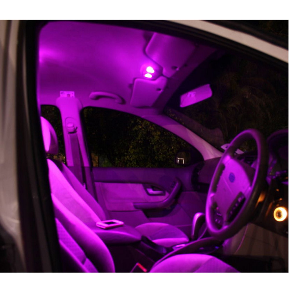 11PCS Auto Car Purple Interior Bright LED Light Lamp License Plate Dome T10 & 31Mm