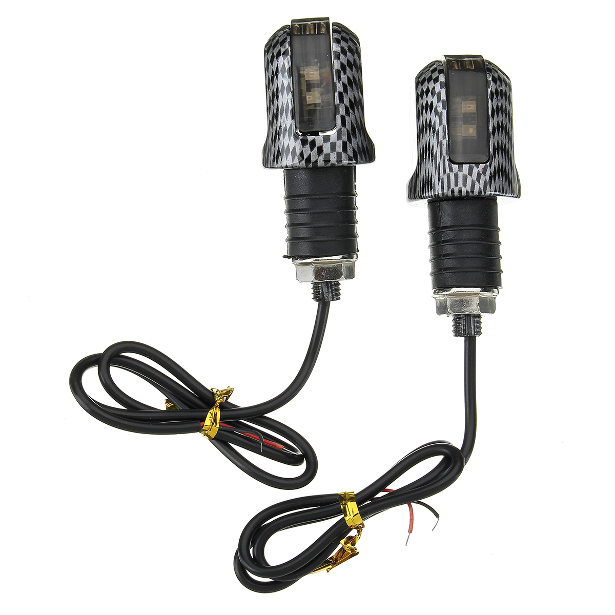 Black/Smoked Turn Signal Lights Bar End LED Handlebar Indicator Motorcycle Universal