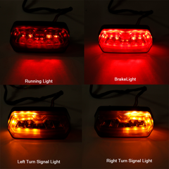 12V Motorcycle LED Brake Rear Tail Turn Signal License Integrated Light