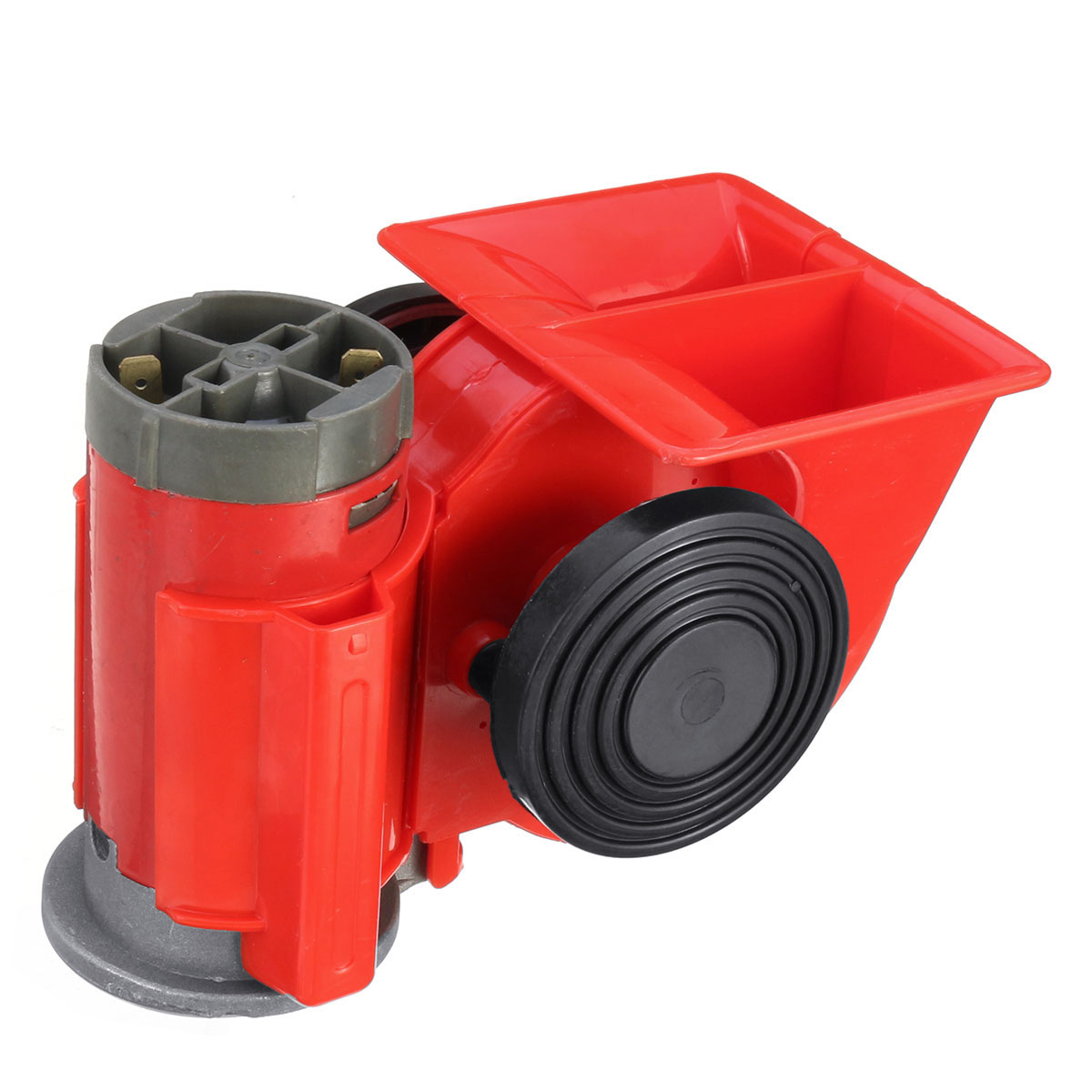 24V 300Db Red Dual Tone Electric Pump Air Loud Horn Snail Compact for Car Truck Motorcycle