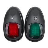 10V-30V LED Side Signal Lamp Navigation Lights for Truck Boat Trailer Van Red Green - Auto GoShop