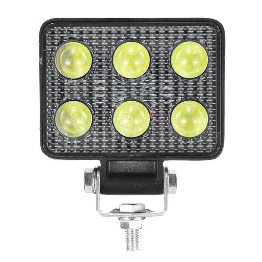 3Inch 6LED 18W 6000K Work Light License Plate Lamp Truck off Road Tractor Spot Light Squar - Auto GoShop