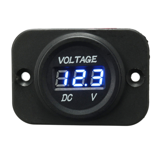 12V-24V Waterproof LED Volt Meter Voltage Gauge for Motorcycle Car Boat Marine