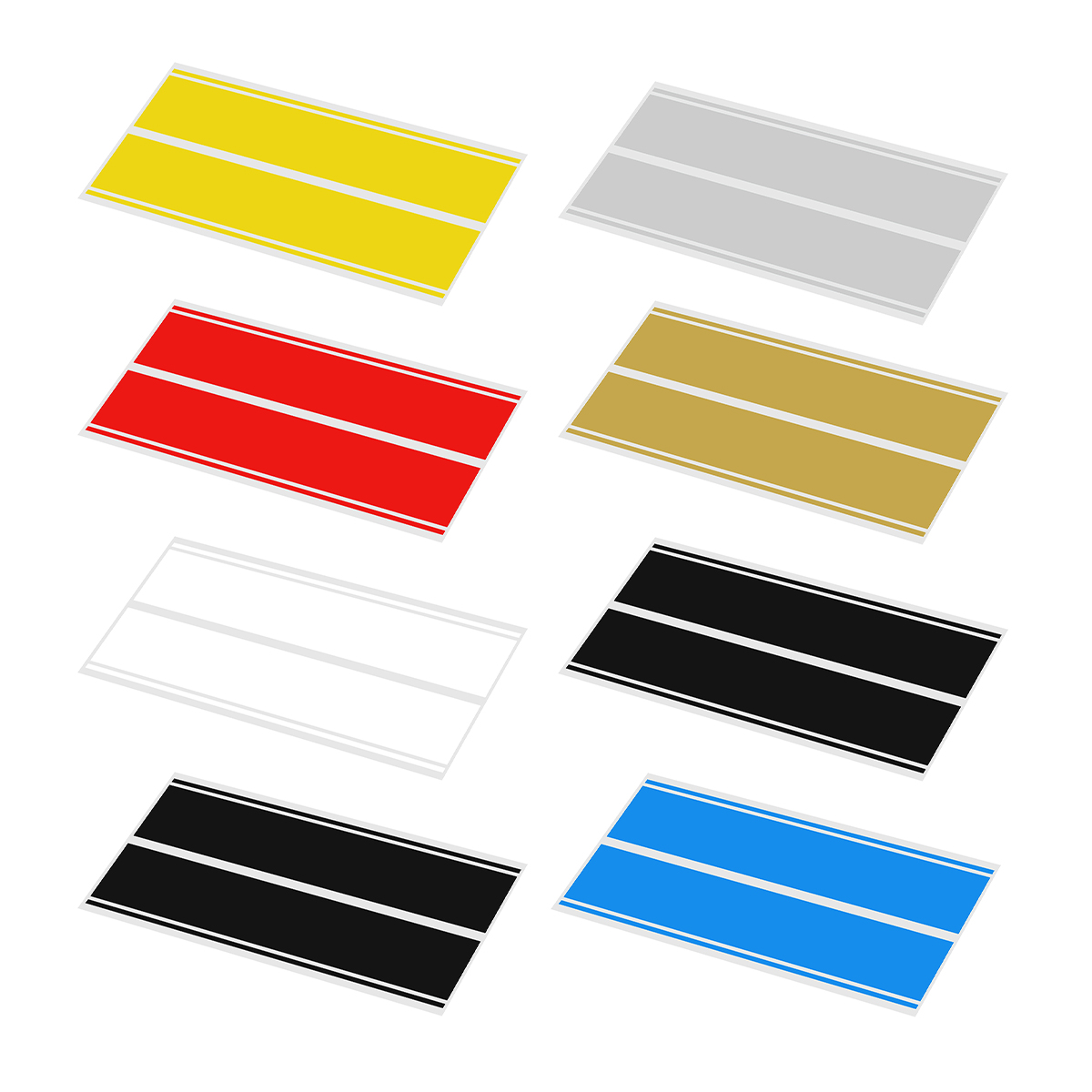 Hood Cover Roof Tail Rally Racing Stripe Decal PVC Body Sticker for Ford Mustang - Auto GoShop