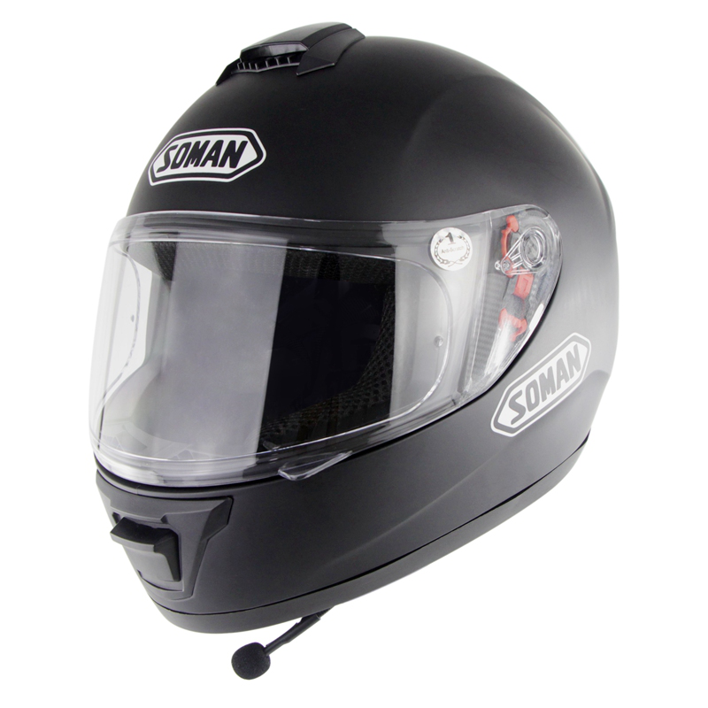 Soman SM962 DOT Motorcycle Helmet Full Face Motocross with Bluetooth Headset - Auto GoShop