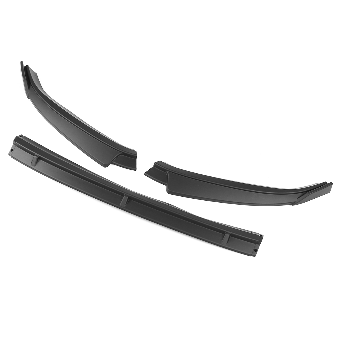 3PCS Matte Black Front Bumper Lip Spoiler Trim for Volkswagen VW Golf MK7.5 2018-2019