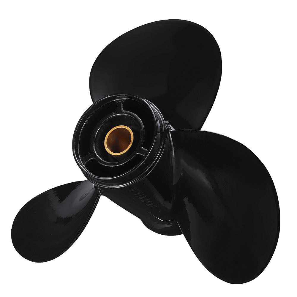 9 1/4 X 12 25-30HP 3-Blade Marine Propeller Outboard Engine Propellers 14 Tooth Aluminum Alloy for Mercury Tohatsu Outboard