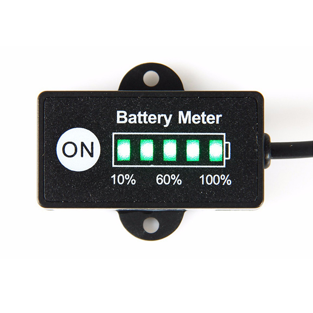 12/24V LCD Voltmeter Battery Capacity Indicator Electricity Meter for Lead-Acid / Lithium Cobalt Acid / Lithium Iron Phosphate Batteries