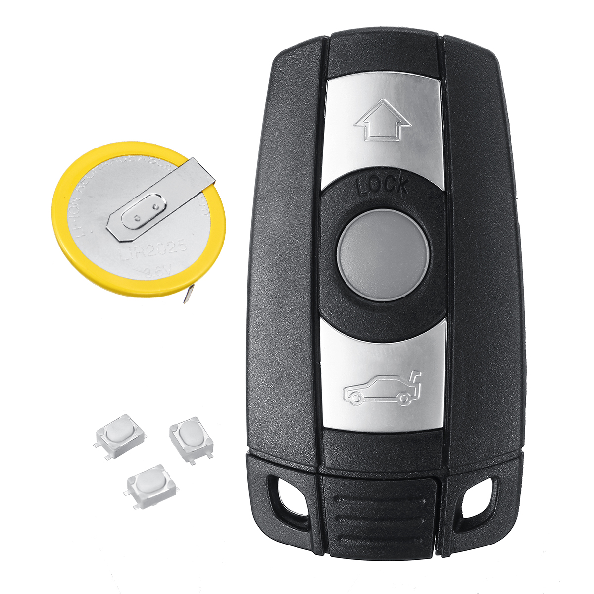 3 Buttons Remote Key Fob with LIR2025 Battery for BMW 323 325 328 335I E90 E92 E93