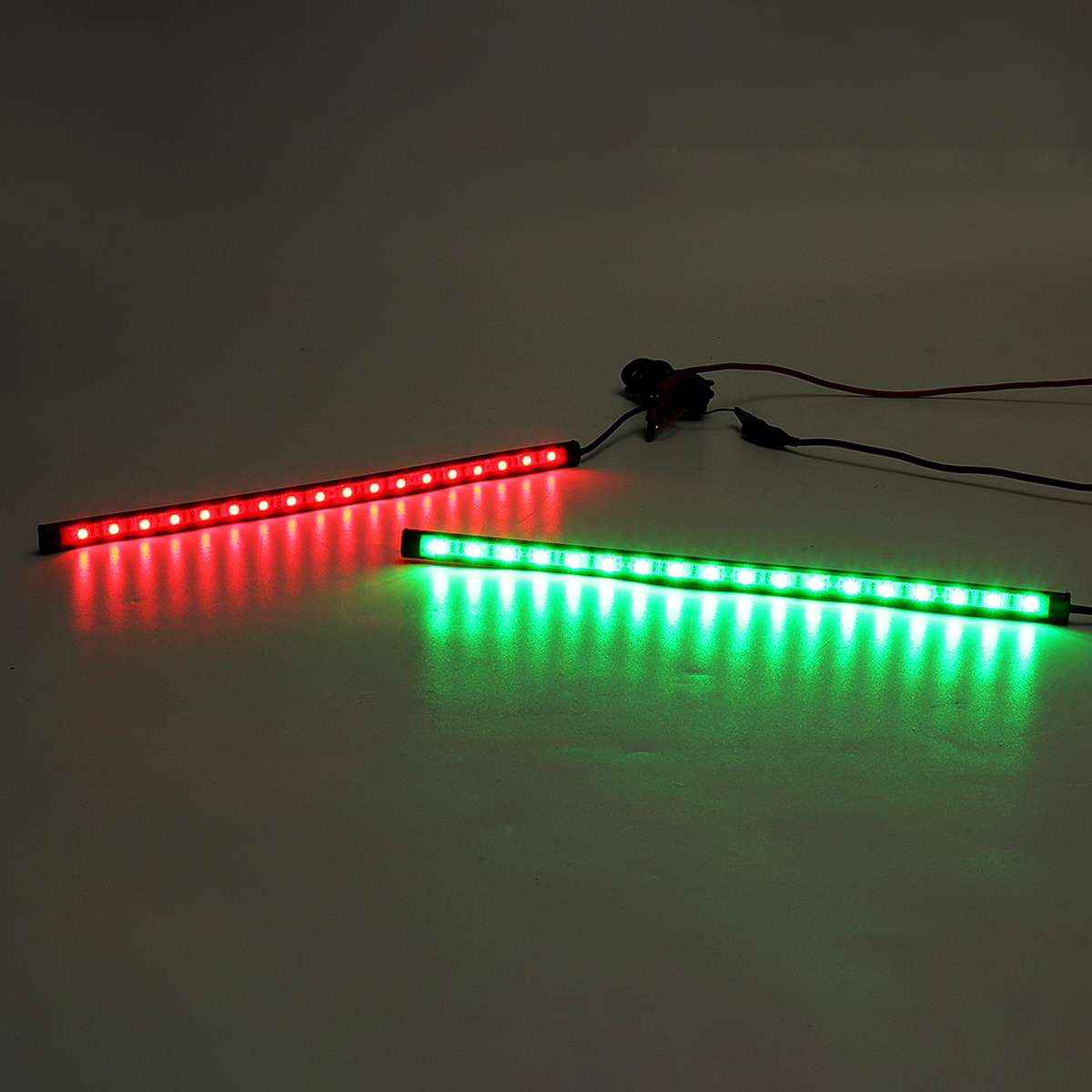 2Pcs 30Cm LED Atmosphere Light Neon Strip Flashing Decoration Signal Boat Car