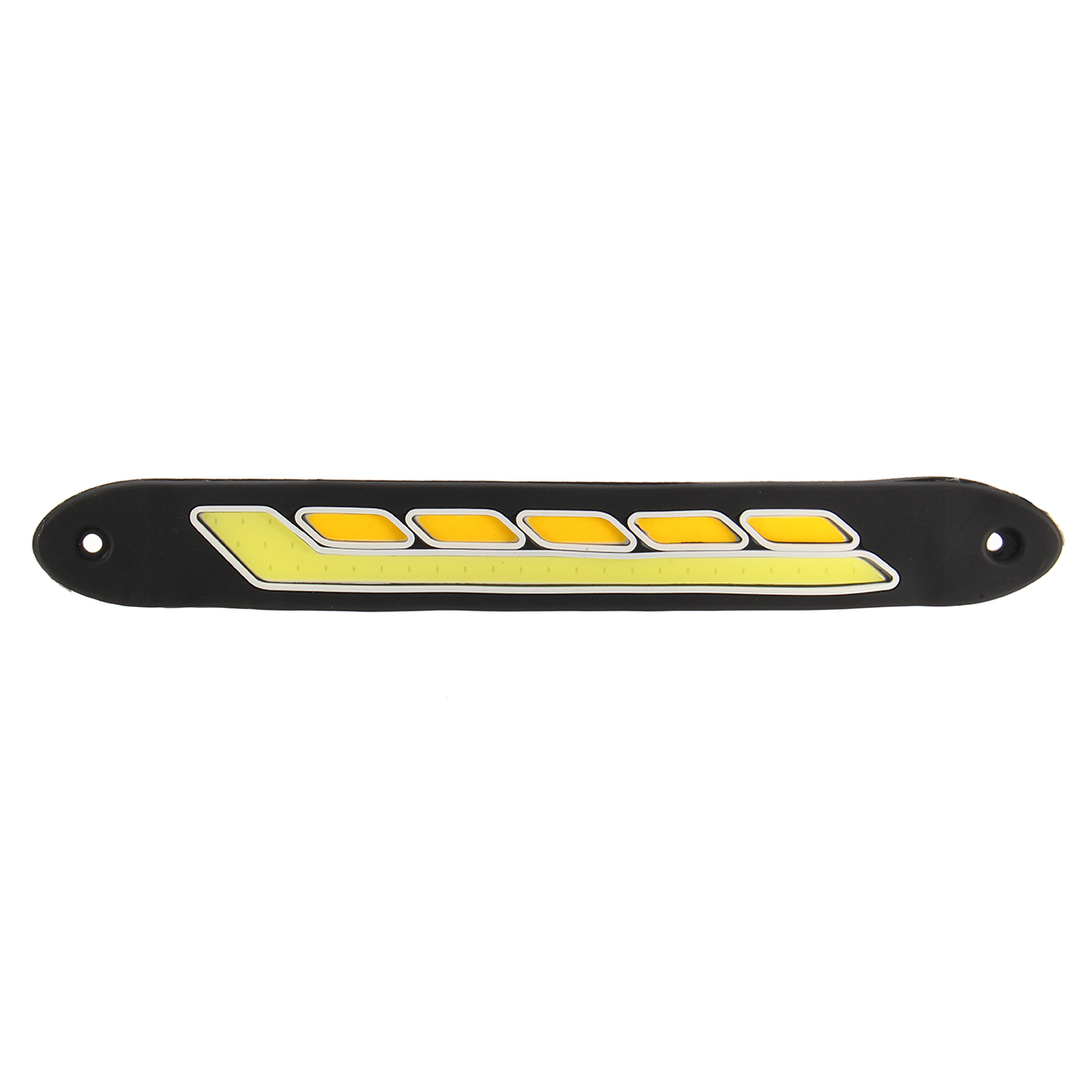 2Pcs 12V COB LED Car DRL Daytime Running Lights Strip Yellow & White Dual Color Turn Signal Fog Daylight