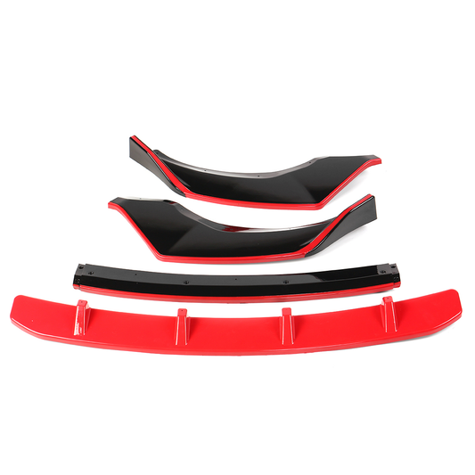 4PCS Red Black Front Bumper Lip Spoiler Splitter for BMW G01 X3 G02 X4 2018-2020