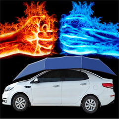 400*215CM Car Umbrella Tent Sun Shade Cover Portable Semi Automatic Outdoor