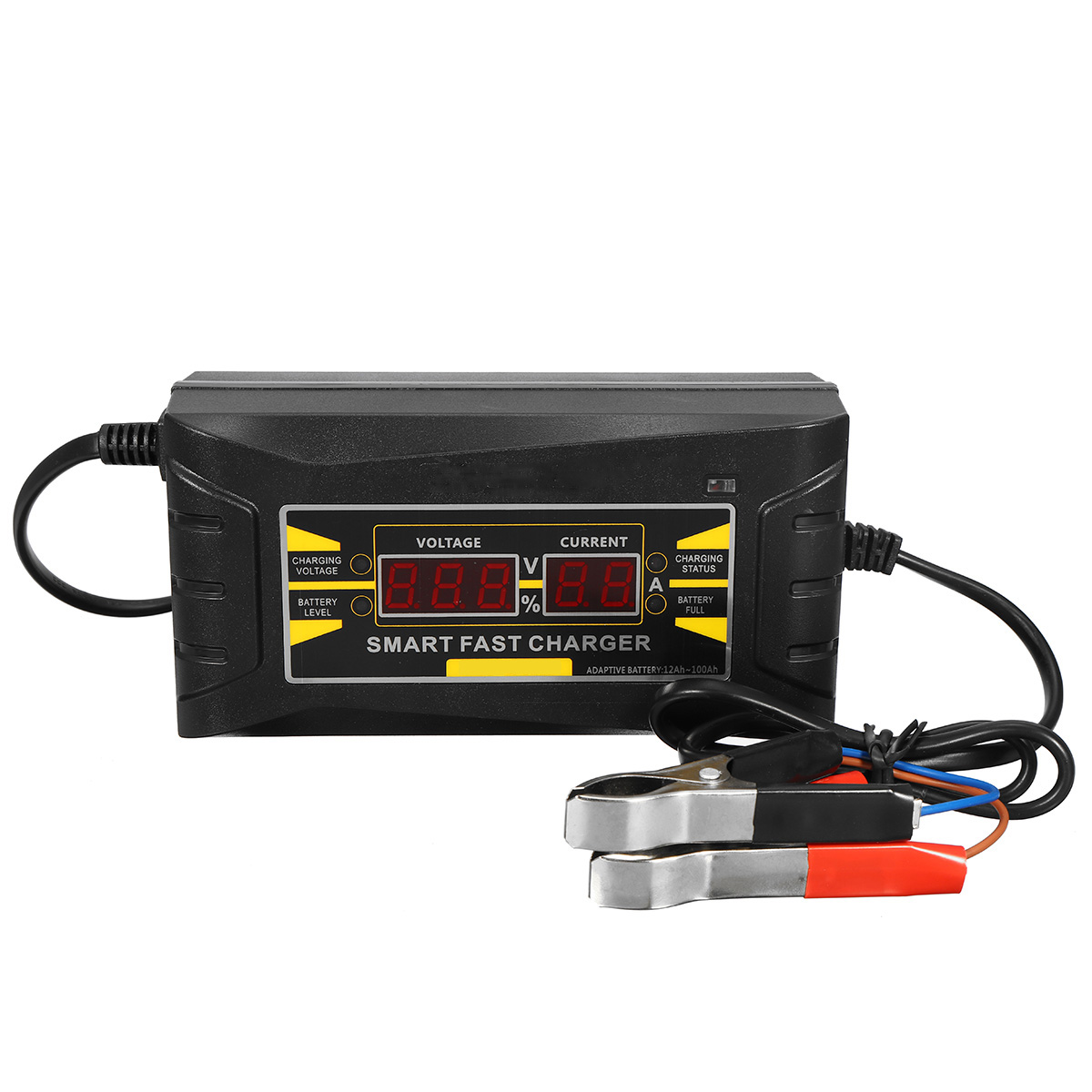 12V 6A Smart Fast Battery Charger for Car Motorcycle LCD Display EU Plug