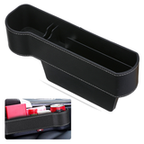1PC Car Storage Box Seat Gap Filler Black with Red Stitches for Main Driving Co-Pilot Phone Snacks Drinks Sorting - Auto GoShop