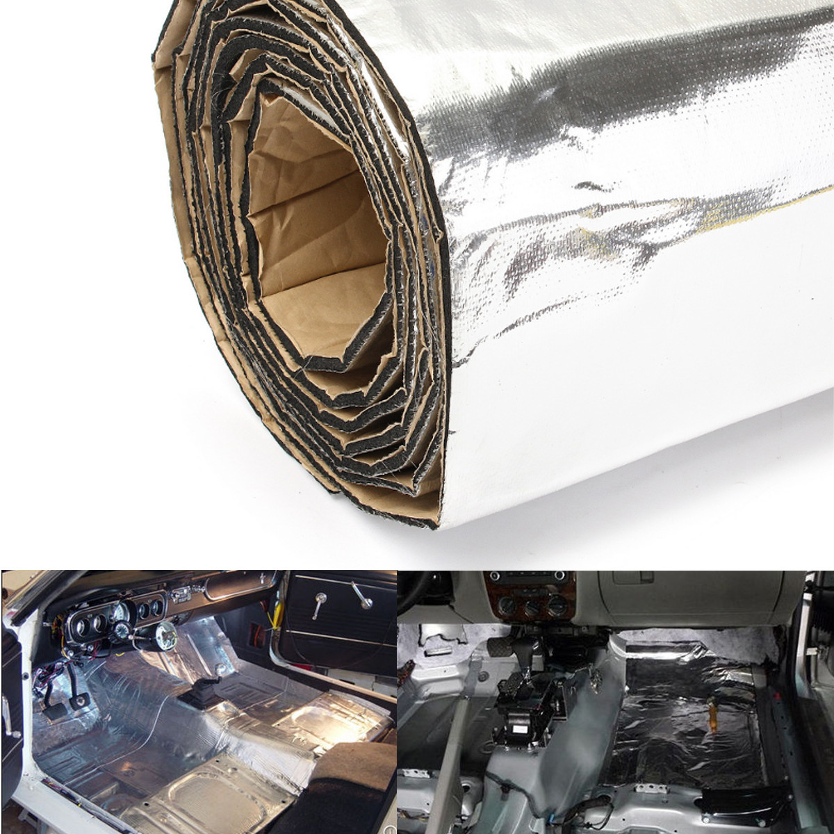 200X100Cm Firewall Sound Deadener Car Heat Shield Insulation Deadening Material Mat