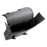 Motorcycle Saddlebags Tool Luggage Saddle Bag Black PU Leather Universal - Auto GoShop