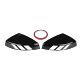 1 Pair Glossy Black Rear View Mirror Cap Cover Case Add on Side Mirror Car Modification for Audi A3 S3 RS3 All Models 2014-2020 - Auto GoShop