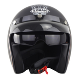 SOMAN SM521 Electric Vehicle Motorcycle Helmet Men Women Retro Helmet Four Seasons Universal Half Helmet - Auto GoShop