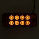 12V 24V Traffic Light Grille LED Warning Light Truck Trailers Amber Color Lamp - Auto GoShop