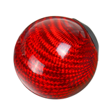 Universal Car round Ball Shape Gear Shift Knob Black Red Carbon Fiber - Auto GoShop