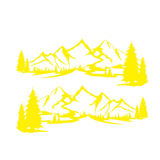 2PCS Decal Stickers Side Body Large Mountains for Camper Motorhome Van Caravan RVS - Auto GoShop