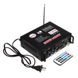 HIFI 220V 12V CH2.0 Home Car Amplifier Bluetooth Signal to Noise Ratio 90BP with Remote Control - Auto GoShop