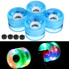 4Pcs/Set 60X45Mm Skateboard Wheels Glow Flash Light Longboard Light Wheels - Auto GoShop