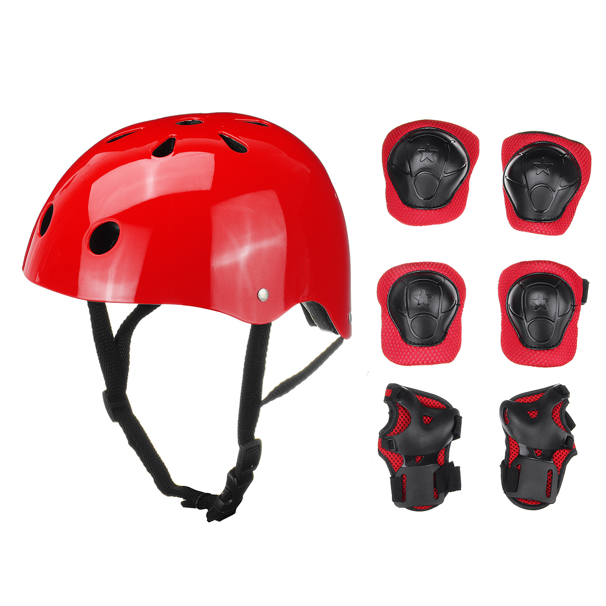 7PCS Set Boys Girls Kids Safety Skating Bike Helmet Knee Elbow Protective Gear - Auto GoShop