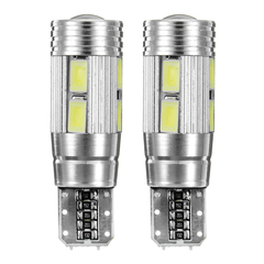 2Pcs T10 W5W LED Wedge Car Side Marker Lights Bulb Lamp with Lens 5W 450LM DC12V
