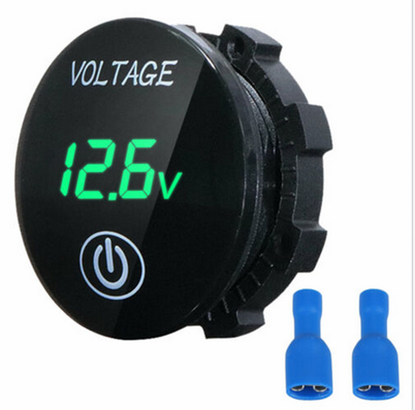 Motorcycle Car DC 5V - 48V LED Panel Digital Voltage Volt Meter Display Voltmeter