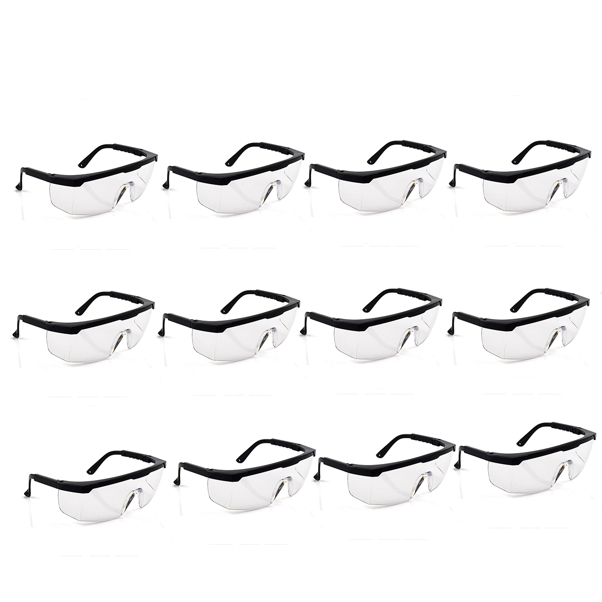 12PCS Clear Isolation Goggles Multifunctional Eye Mask Protection Glasses Dust-Proof Anti-Fog Wind-Proof Sand 360-Degree Fully-Enclosed Wearable Glasses Anti-Impact Lab Wor - Auto GoShop