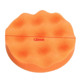 5Pcs 5Inch Polishing Pad Set Waxing Disc Wave Sponge Drill Adapter Wool Ball