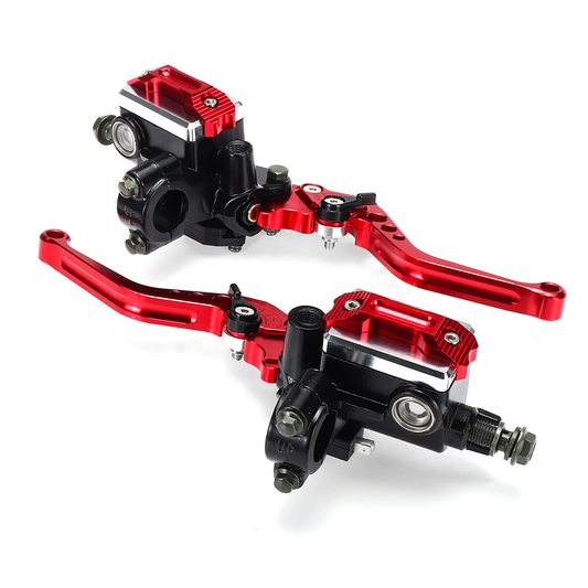 7/8" Motorcycle Master Cylinder Hydraulic Brake Pump Clutch Handlebar Lever Reservoir Set