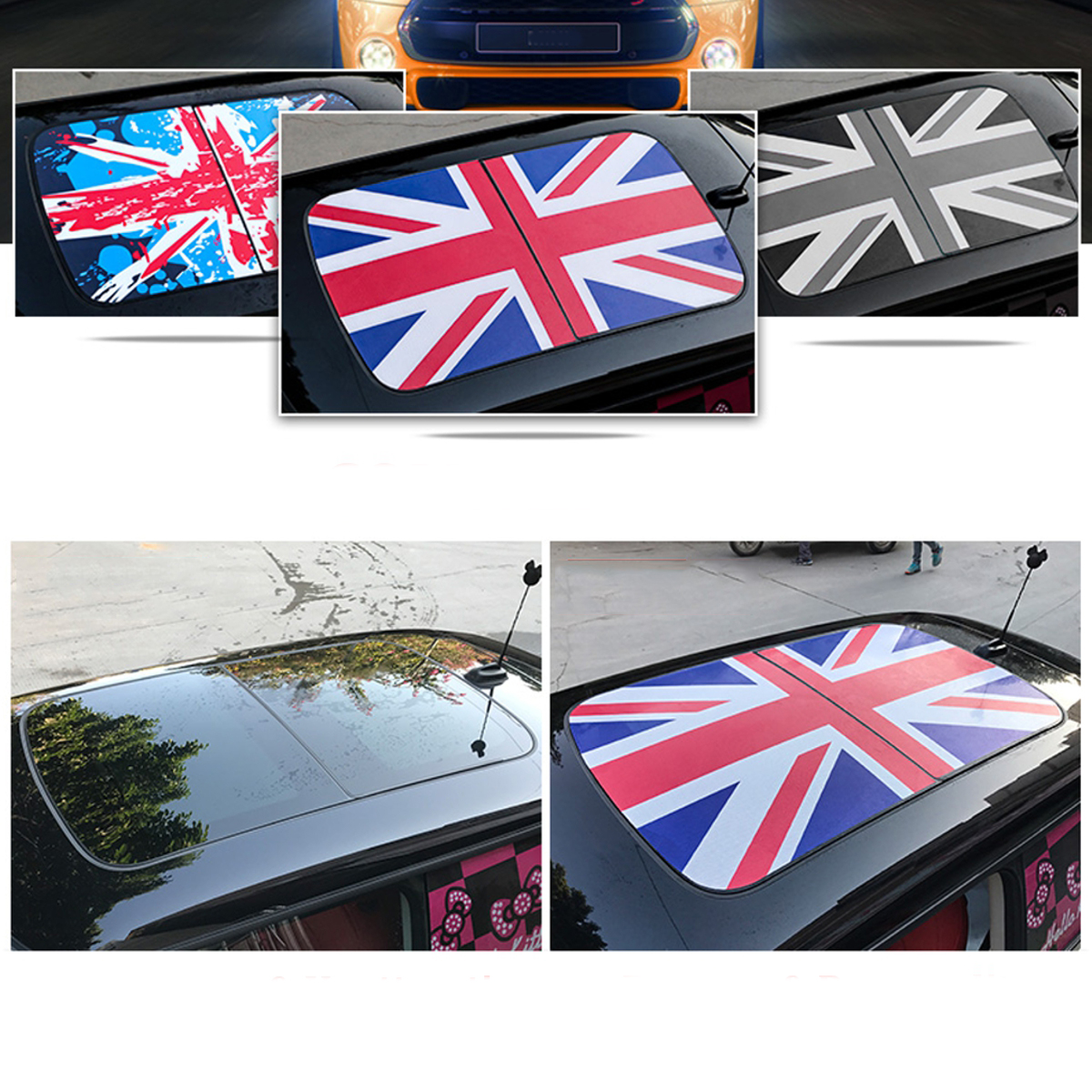 PVC Moon Sun Roof Graphics Decor Car Stickers Decal for Mini Cooper 2002-2006
