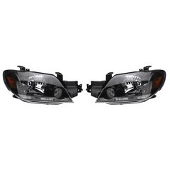 Pair Left + Right Front Head Light Lamp LED Headlights for Mitsubishi Outlander 2003-2006