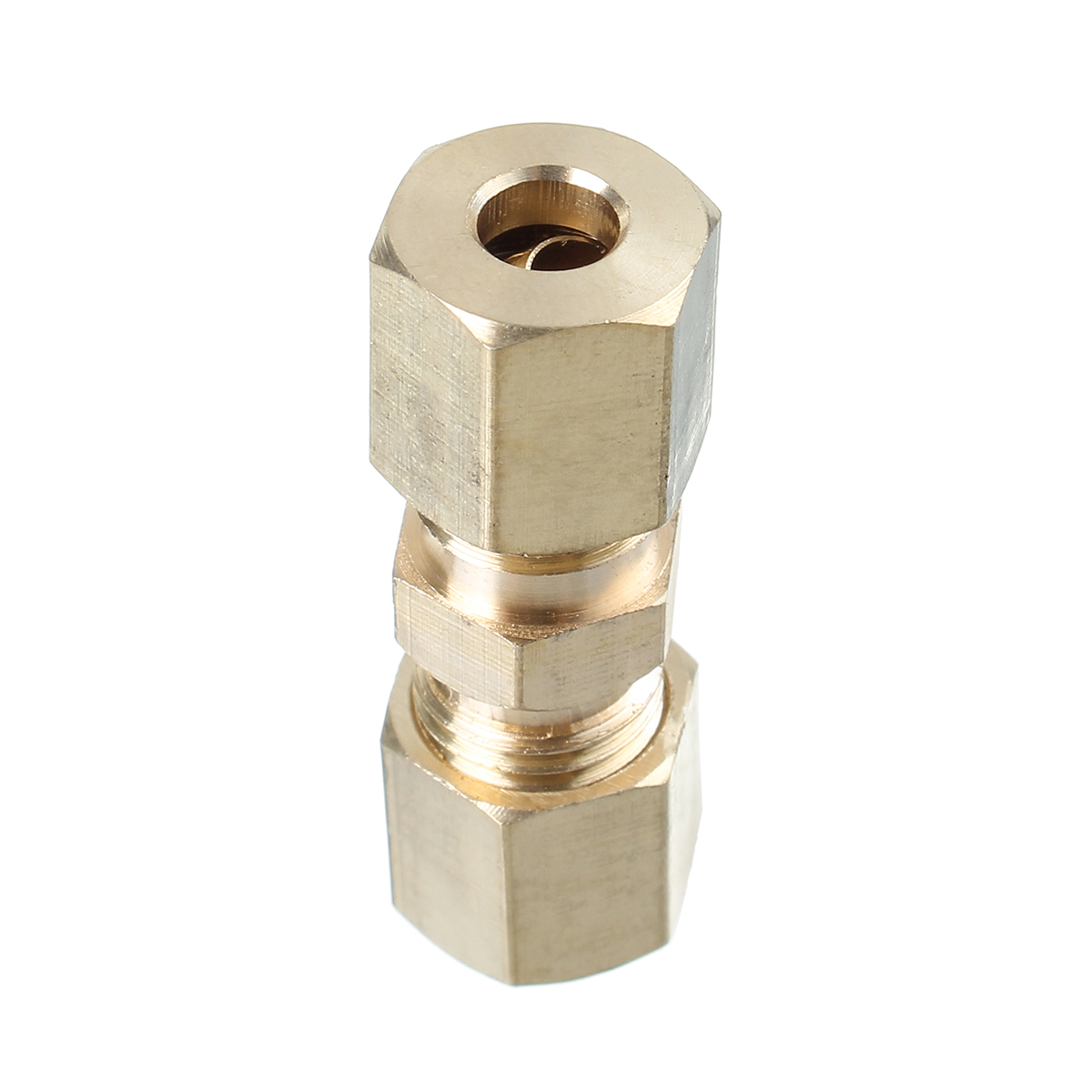 3/16 Inch OD Brass Compression Pipe Fitting Connector Union Straight