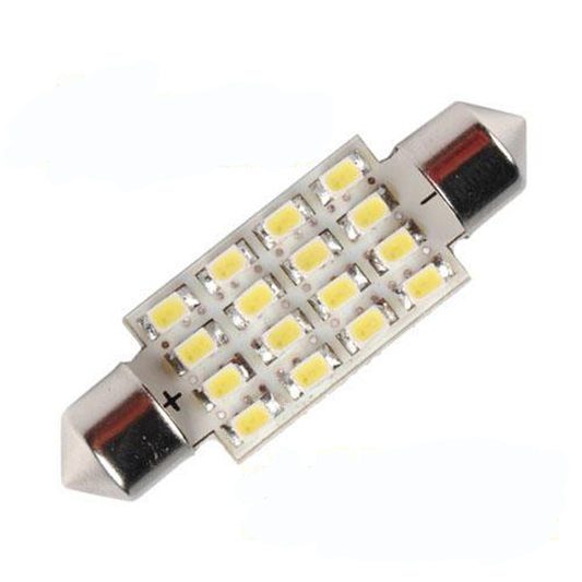 41Mm 16 LED SMD Festoon Dome Light Car Bulb Xenon White