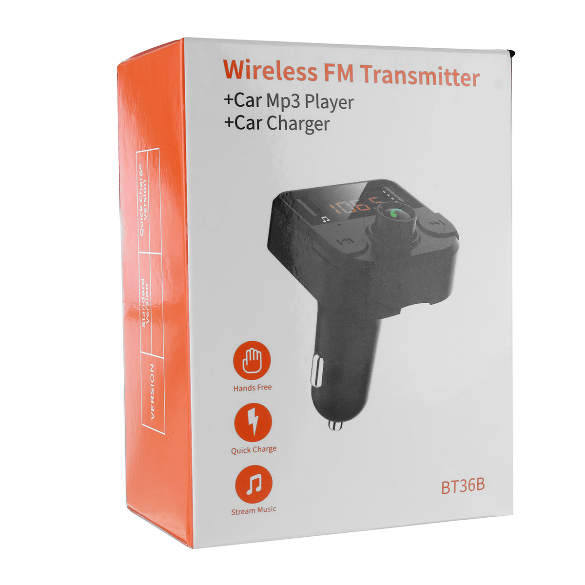 BT36B Bluetooth 5.0 Car FM Transmitter Wireless MP3 Player Handsfree Dual USB Charger - Auto GoShop