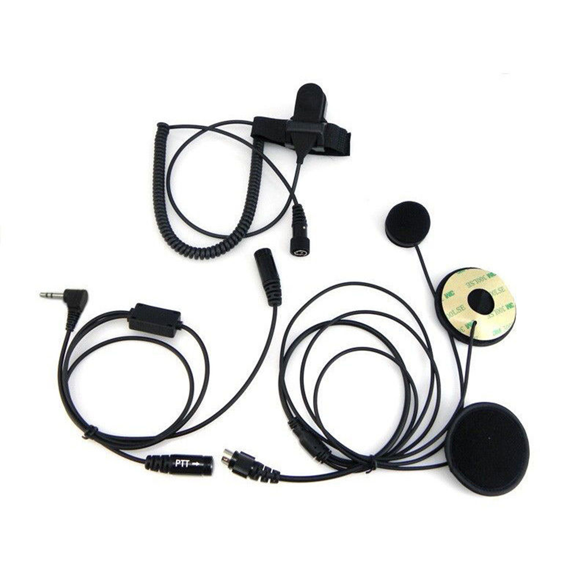 1 Pin Full Face Close Motorcycle Helmet Headset for Motorola Walkie Talkie Radio - Auto GoShop